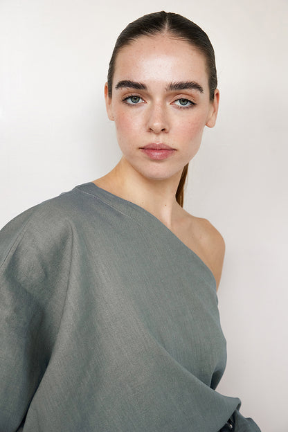 Olivia Blouse - Grey